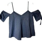 Anthropologie Silence & Noise Chambray Denim Cold Shoulder small Photo 0