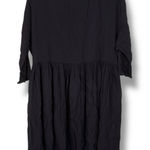 COS  Gathered Wool Blend Midi‎ Dress Navy Photo 0