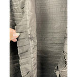 Lafayette 148 New York Women's Brown Linen Ruffle‎ Stripes Open Jacket Blazer 6 Photo 4