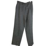 Vintage Valentino Wool Trouser Pants Womens Size 10 Tweed Pleated Relaxed Career Black Photo 6