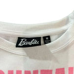 NWOT Barbie White " Mountain Club Barbie" Pullover Graphic Print‎ Sweatshirt Size M Photo 1