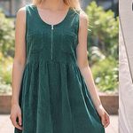 Norton Mcnaughton corduroy green fall dress size 10 Photo 0
