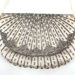 Vintage Magid Women's‎ Silver Beaded Satin Purse Clutch Shoulder Bag White Small Photo 0