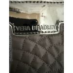 Vera Bradley  Quilted Clutch Wrist Black Patent Leather Purse Silver Tone Accents Photo 4