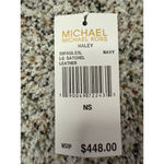 Michael Kors Haley Large Navy Blue Leather Satchel Handbag Women's Bag Photo 8