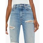 Mother The High Waisted Rider Skimp The Confession Distressed Jeans Size 26 Blue Photo 3