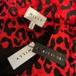 Milly Red and Black Leopard Mini Dress Size 6 Photo 8