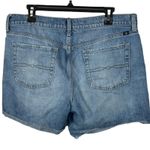 Lucky Brand  Roll Up Denim Shorts Distressed High Rise Blue Boho Size 12 / 31 Photo 7