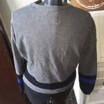 Fabletics  Demi Lovato athletic cropped gray striped S sweatshirt Photo 2