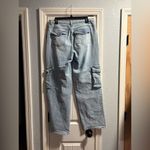 BBJ Women's Cargo Jeans Utility Pocket Straight Leg Denim Size 9/29 Light Wash Blue Photo 3