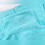 Calvin Klein Women's Fleece Marl Turquoise Jacket Full Zip Mock Neck, Medium Photo 2