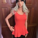 Chetta B Vibrant Coral Peplum Tank Photo 14