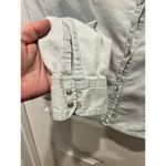 Angel Kiss AK  Chambray Button Up Denim Long‎ Sleeves Shirt  Light Wash Size XL Photo 5