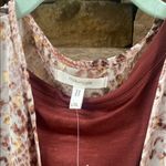 Maurice's Plum Wine Burgundy metallic gold L/XL open front snakeprint cardigan duster Photo 1