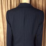 BCBGMAXAZRIA Women's Navy Pinstripe One Button Men's Styled Business Blazer-Sz M Photo 6