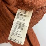 Free People  Cropped Thermal Waffle Lace Orange/Brown Long Sleeve Top Size XS Photo 10
