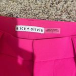 Alice + Olivia Size 6 Pompey Hot Pink Pleated Wide Leg Trousers Pants Photo 4