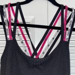 Victoria Sport Victoria Secret Sport Ribbed Strappy Bodysuit Small Black Euc Photo 6