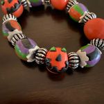 Fun Festive Halloween Pumpkin Stretch Bauble Bracelet Orange Photo 1