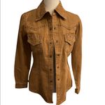 DG2 Embellished Distressed Wash Denim Shacket Brown Size XS Photo 1