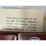 1950's WALES NOS Tooled Leather Bifold Alaska Eskimo Scene Dog Sled Wallet Brown Photo 6