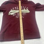 Aeropostale Y2K Puff Print Embroidered Spell Out Zip Up Hoodie Womens L Maroon Photo 12