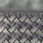 Sole Society  Marlee Woven Fold Over Faux Leather Cross Body Clutch Photo 10