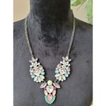 Women's Statement Crystal Rhinestone Bib Necklace With Lobster Clasp Jewelry Photo 1