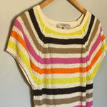 Loft Knitted Short Sleeve Striped Women's Top Size Small Photo 2