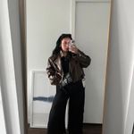 LIONESS Brown Leather Jacket Photo 10