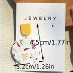 Colorful Flowers Floating in The Wind Earrings Gold Photo 2