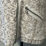 Chico's Chico’s Danika size 1 medium sleeveless zip up sweater tweeted moto vest brown Photo 2