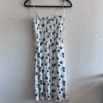 Reformation  Women’s Sable Blueberries Floral White Midi‎ Dress Size Medium Photo 1