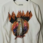 Hot Topic Def Leppard T Shirt Rock Band Cheetah Graphic Tee Long Sleeve Cotton Blend L Photo 14
