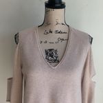 Skull Cashmere  Tyrone Dusty Pink Cut Out V-Neck Sweater Sz Small Photo 4