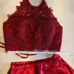 Women’s Gorgeous Red Formal Bridal Dress Two Pieces Photo 2
