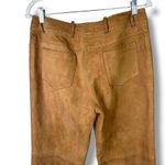 Ron Leal Chestnut Italian Genuine Leather High Waist Stitched Straight Leg Pant Brown Size 6 Photo 5