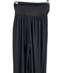 Susana Monaco  Black Wide Leg Palazzo Pants Elastic Waist Tie Front XL Photo 4