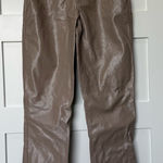 Abercrombie & Fitch  90s Straight Ultra High Rise Leather Pants Photo 0