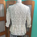 Solitaire  White knit style  Embellished Peplum Top Photo 7