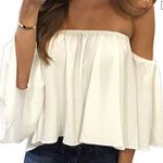 Amazon Women Off The Shoulder Tops Summer Chiffon Blouses Photo 0