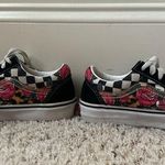 Vans  Sneakers Checkered Animal Print Floral Roses Low Top Shoes Womens Size 7 Photo 2
