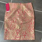 Sunny Leigh  Pink and Gold Patterned Pencil/Straight Skirt size 2 Photo 3