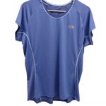 The North Face Flash Dry Active Keyhole Cutout Short Sleeve Shirt Blue Large Photo 0