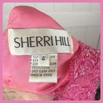 Sherri Hill  Pink Lace Sequin Top Open Back Bow Tie Crop Party Evening‎ Cocktail Photo 6