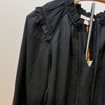 Knox Rose  Women's Black Long Sleeve Satin Shirt - Size Medium - NWT Photo 2