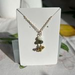 Bee Jewelry Set, Mother of Pearl & Forest Army Olive Moss Green Jade, Fun Photo 3