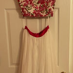 Two Piece Floral Prom Dress Pink Size 2 Photo 0