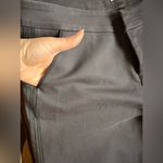 Ecru  Purple With Black Stripe On Side straight Leg Mid Waist With Pockets SZ L Photo 4