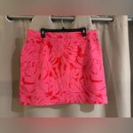 Rafaella  Pink Leaf Print Mini Skirt with built in shorts Photo 1